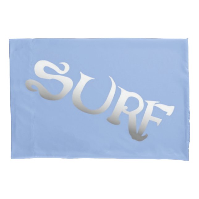 Surf blue tilted standard pillowcase (Front)