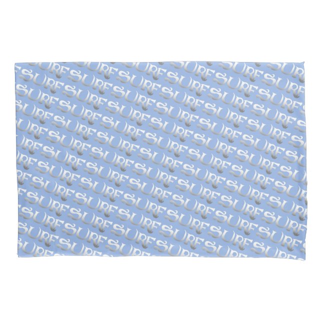 Surf blue tilted standard pillowcase (Front)