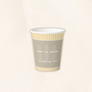 Surf Board Baby Shower Custom Disposable Paper Cups