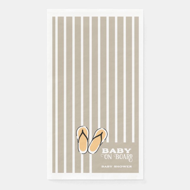 Surf Board Baby Shower Custom - Gender Neutral Napkin (Front)