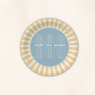Surf Board Baby Shower - Custom Gender Neutral Paper Plate