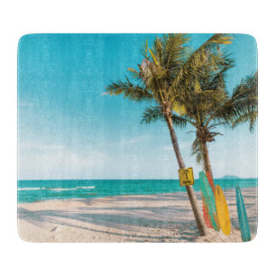 Surf boards on beach throw pillow