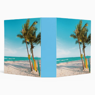 Surf boards on beach throw pillow binder