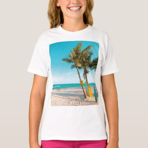 Surf boards on beach throw pillow T-Shirt