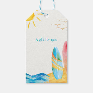 Surf Boards on Sand Gift Tags