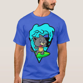 surf cat girl T-Shirt