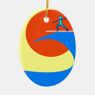 Surf Ceramic Ornament
