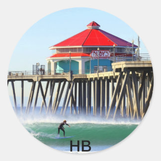 Surf City Classic Round Sticker