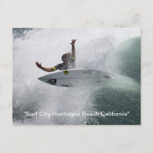 , "Surf City Huntingon Beach California" Postcard
