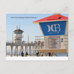 Surf City Huntington Beach California Postcard