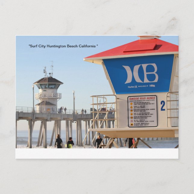 Surf City Huntington Beach California Postcard (Front)