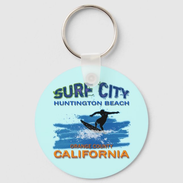 SURF CITY HUNTINGTON BEACH KEYCHAIN (Front)
