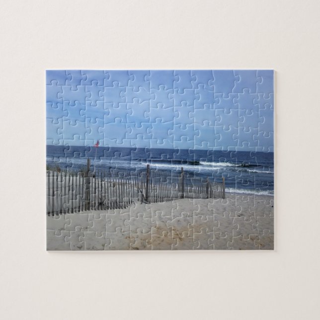 Surf City Long Island Beach New Jersey Photo Jigsaw Puzzle (Horizontal)