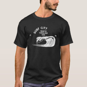 Surf City NC Summertime Vacationing Rolling Waves T-Shirt