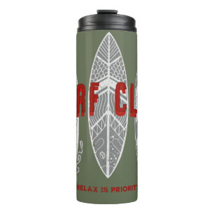 Surf Club Summer Beach Vacation Funny Vintage Thermal Tumbler
