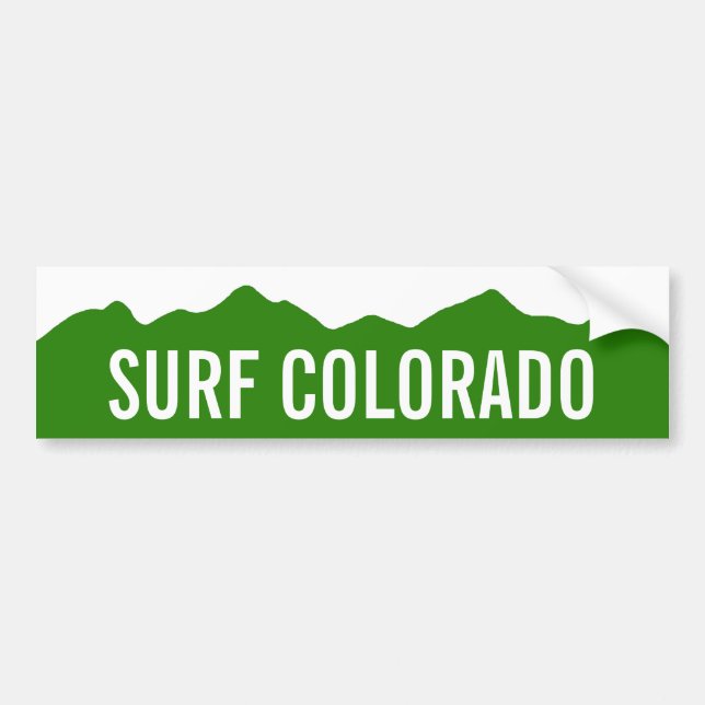 Surf Colorado Bumper Sticker (Front)