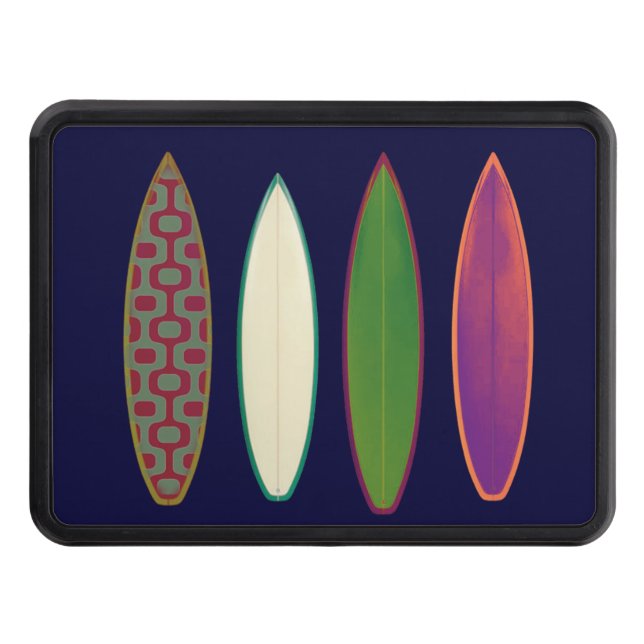 Surf colour boards trailer hitch cover (Front)
