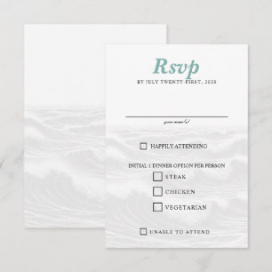 Surf Couple Food Choices RSVP Card