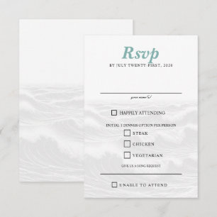 Surf Couple Food Choices RSVP Card
