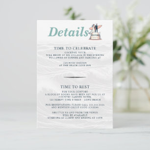 Surf Couple Wedding Enclosure Card