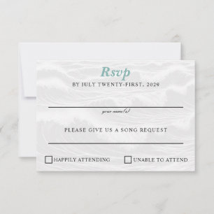 Surf Couple Wedding RSVP Card