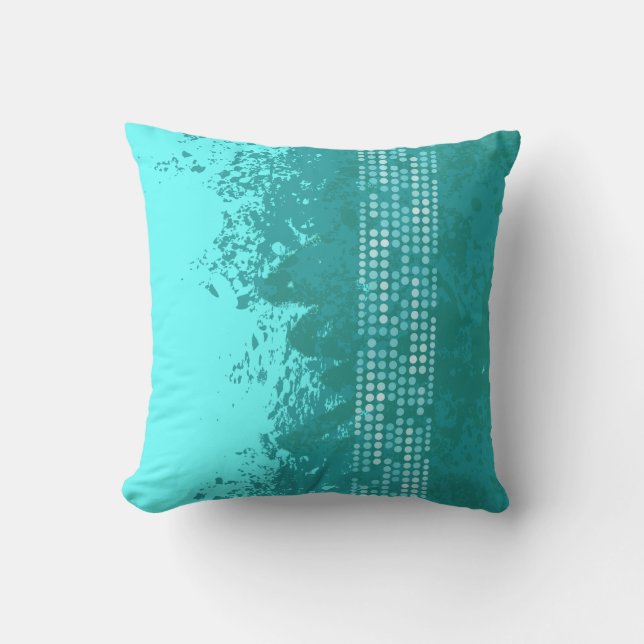 surf de mer aqua bleu point abstrait coussin couss (Recto)