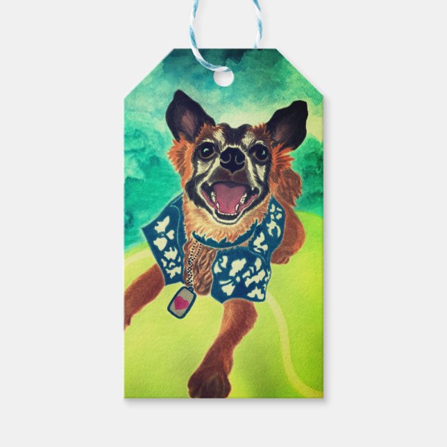 Surf Dog Gift Tags (Front)