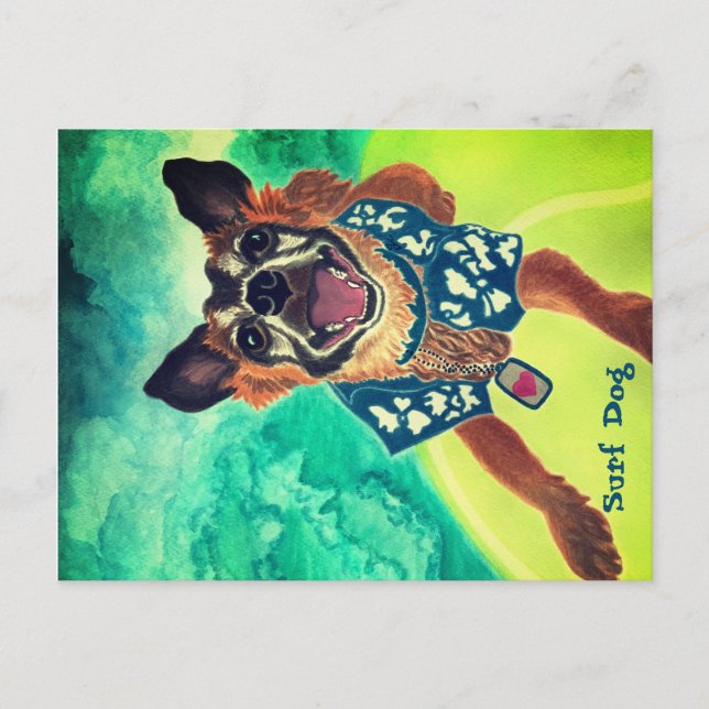 Surf Dog Postcard (Front)