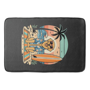 Surf Dog Retro Beach Summer Bath Mat