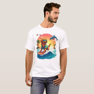 Surf Dog Vibes 🐶 Golden Retriever Summer Tee
