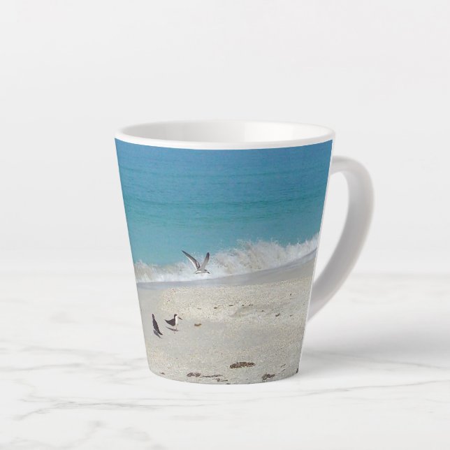 Surf du matin Latte Mug (Angle droit)