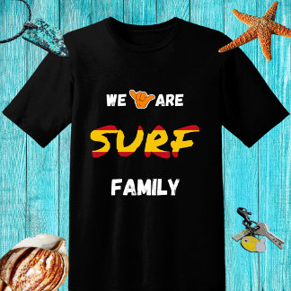 Surf family design with shaka hand and Spain flag T-Shirt