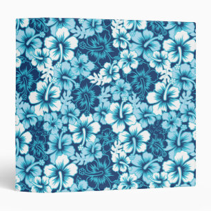 Surf Floral Hibiscus Pattern Binder