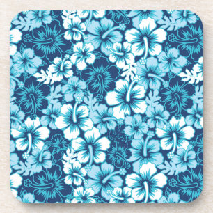 Surf Floral Hibiscus Pattern Coaster