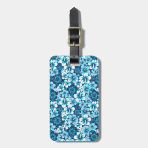 Surf Floral Hibiscus Pattern Luggage Tag