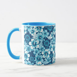 Surf Floral Hibiscus Pattern Mug