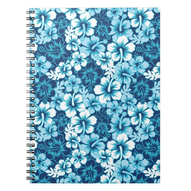 Surf Floral Hibiscus Pattern Notebook (Front)