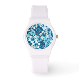 Surf Floral Hibiscus Pattern Watch