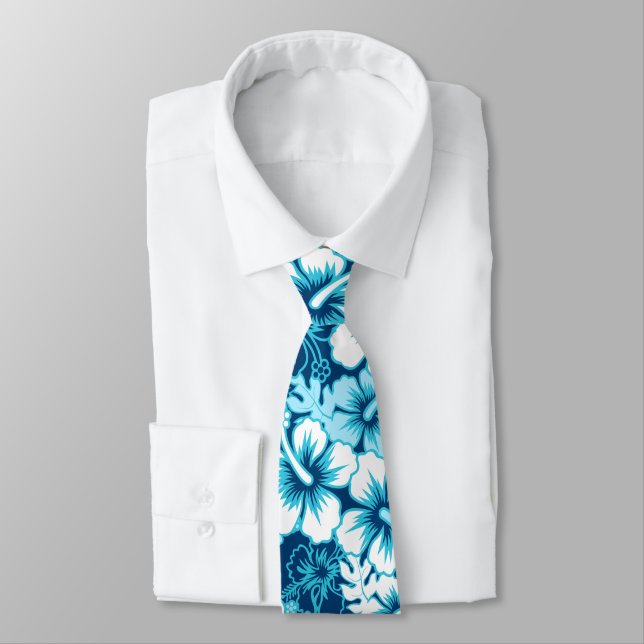 Surf floral hibiscus tie (Tied)