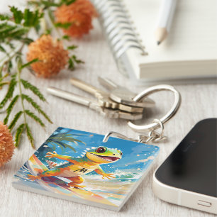 Surf Gecko Riding Les Vagues