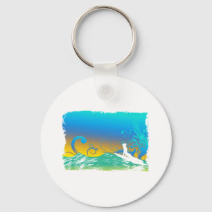 Surf Girl Keychain