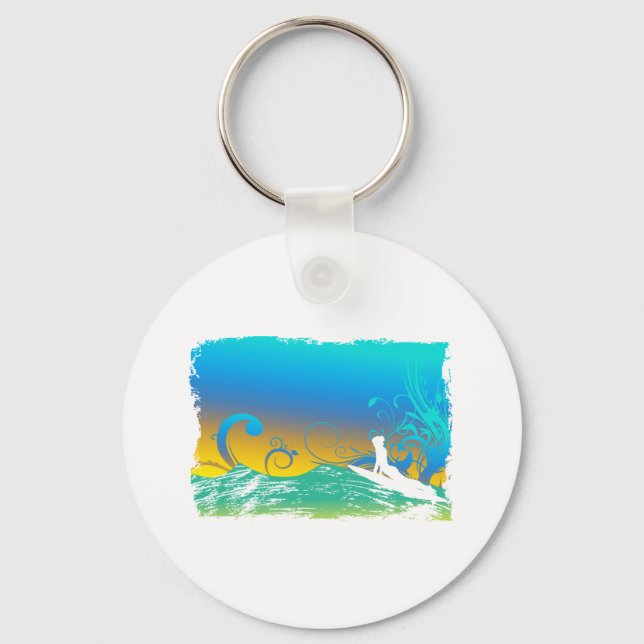 Surf Girl Keychain (Front)