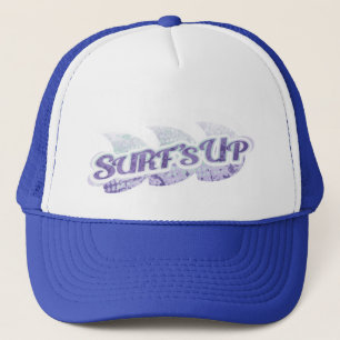 Surf Haut casquette à deux tons violet, vert et bl