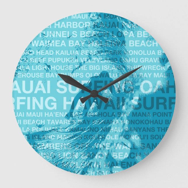 Surf Hawaii Green Room Horloge hawaïenne (Recto)