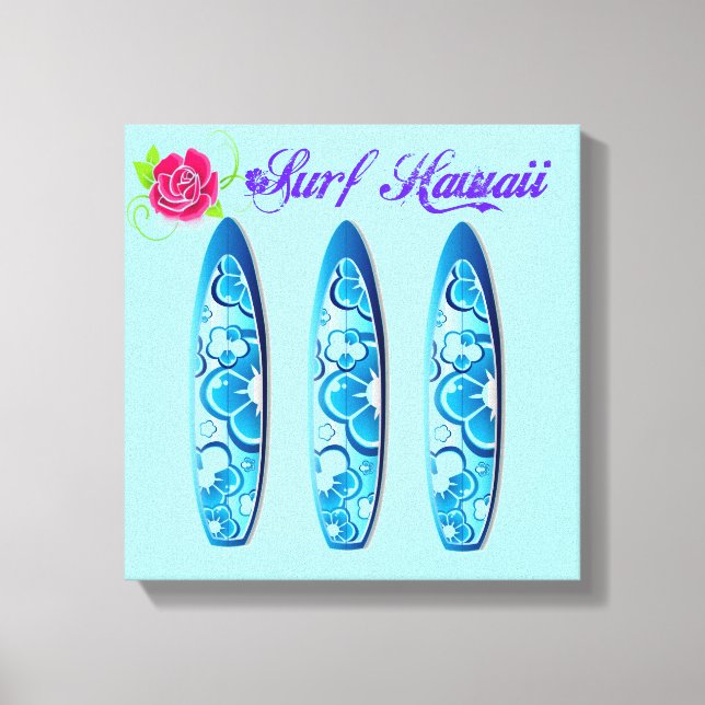 Surf Hawaii Surfboards Canvas Print (Front)