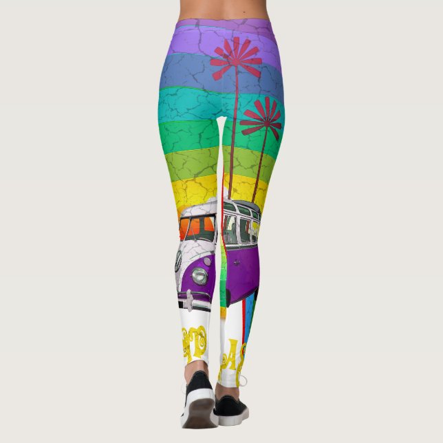 Surf Hippie coloré Leggings (Dos)