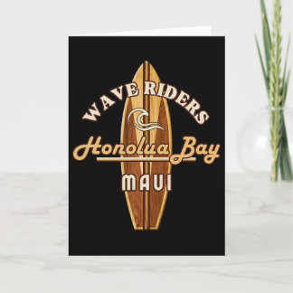 Surf Honolua Y Maui Surfing Vacation Card