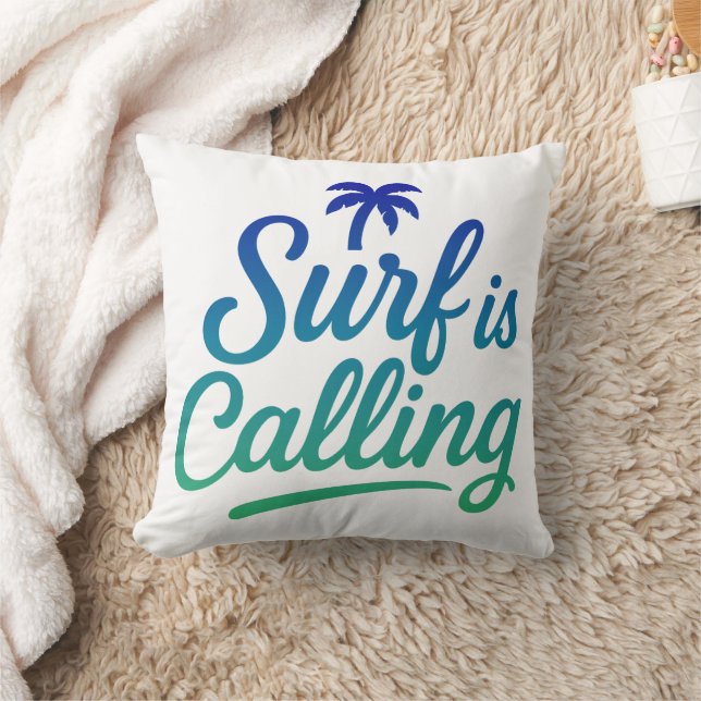 Surf is calling  throw pillow (Blanket)