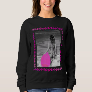 Surf Life Babe 80s Retro Vintage Style Graphics Sweatshirt