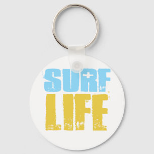 Surf Life Beach Surfer Style Keychain